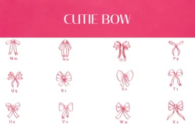 Cutie Bow by Heartcraft Atelier — Dingbats Font — thumbnail 3