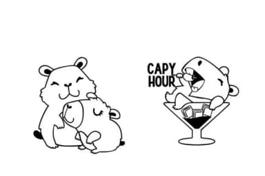 Cutie Capybara Dingbats by Illustration Ink — Dingbats Font — thumbnail 3