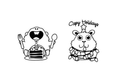 Cutie Capybara Dingbats by Illustration Ink — Dingbats Font — thumbnail 4