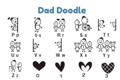 Dad Doodle by Nun Sukhwan — Dingbats Font — thumbnail 7