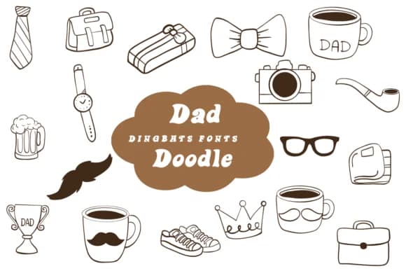 Dad Doodle by Suphitchaya — Dingbats Font