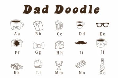 Dad Doodle by Suphitchaya — Dingbats Font — thumbnail 2