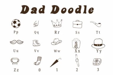 Dad Doodle by Suphitchaya — Dingbats Font — thumbnail 3