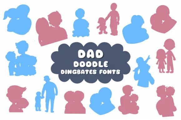 Dad Doodles by Natchuta — Dingbats Font