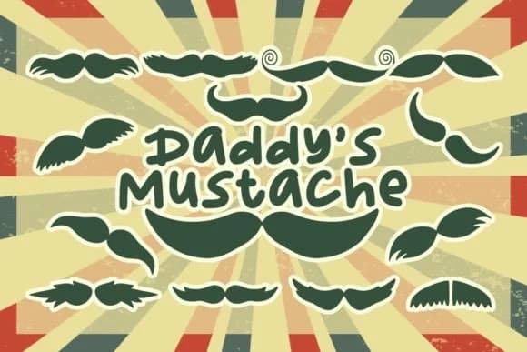 Daddy's Mustache by Font-Tastic — Dingbats Font
