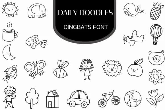 Daily Doodles by Heartcraft Atelier — Dingbats Font