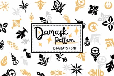 Damask Pattern by PraewDesigns — Dingbats Font — thumbnail 1