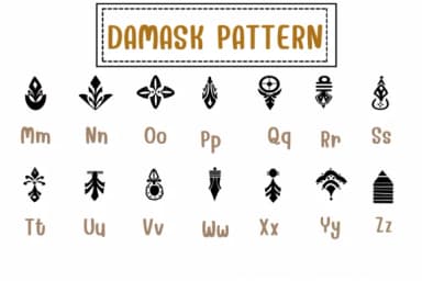 Damask Pattern by PraewDesigns — Dingbats Font — thumbnail 2