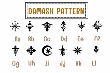 Damask Pattern by PraewDesigns — Dingbats Font — thumbnail 3