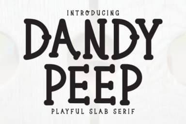 Dandy Peep by Letterayu — Slab Serif Font — thumbnail 1
