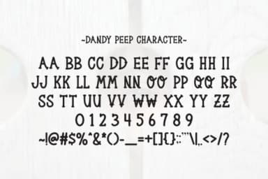 Dandy Peep by Letterayu — Slab Serif Font — thumbnail 6