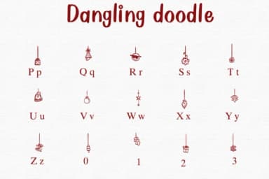Dangling Doodle by Nongyao — Dingbats Font — thumbnail 3