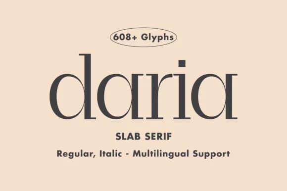 Daria by Minimalistartstudio — Slab Serif Font
