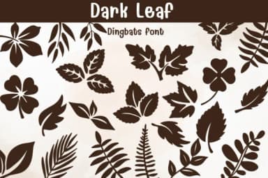 Dark Leaf by Sontaya — Dingbats Font — thumbnail 1