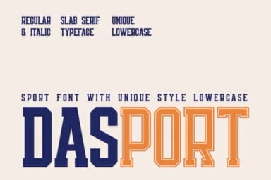 Dasport by pandekastudio — Slab Serif Font — thumbnail 1