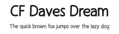 CF Daves Dream by Cloutierfontes — Script Handwritten Font — thumbnail 1