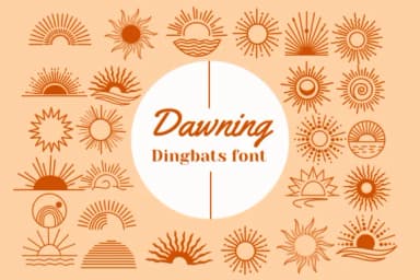 Dawning by Nun Sukhwan — Dingbats Font — thumbnail 1