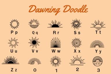 Dawning by Nun Sukhwan — Dingbats Font — thumbnail 3
