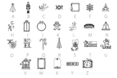 Deco Christmas Dingbats by Illustration Ink — Dingbats Font — thumbnail 3