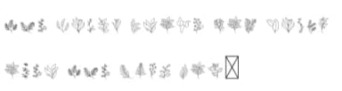 Decor Leaves by DesignFour — Dingbats Font — thumbnail 3