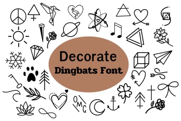 Decorate by Nun Sukhwan — Dingbats Font