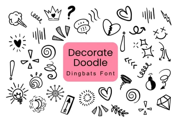 Decorate Doodle by Nun Sukhwan — Dingbats Font