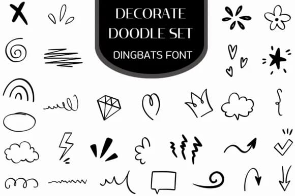 Decorate Doodle Set by Heartcraft Atelier — Dingbats Font