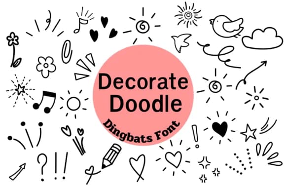 Decorate Doodle by Nun Sukhwan — Dingbats Font