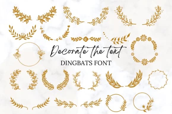 Decorate the Text by Nun Sukhwan — Dingbats Font