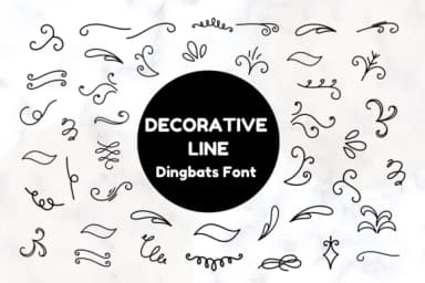Decorative Line by Nun Sukhwan — Dingbats Font — thumbnail 1