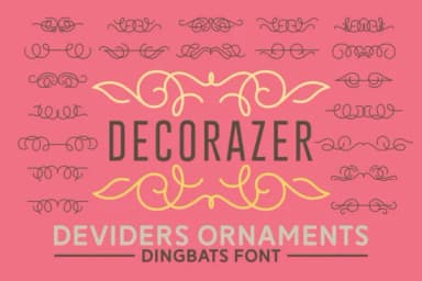 Decorazer by Keithzo (7NTypes) — Dingbats Font — thumbnail 1