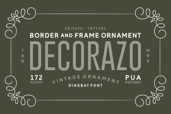 Decorazo by Keithzo (7NTypes) — Dingbats Font