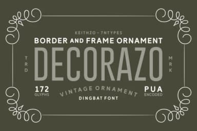 Decorazo by Keithzo (7NTypes) — Dingbats Font — thumbnail 1