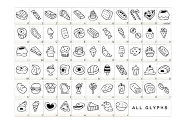 Delicious Dishes by YandiDesigns — Dingbats Font — thumbnail 2