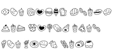 Delicious Dishes by YandiDesigns — Dingbats Font — thumbnail 6