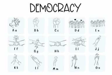 Democracy by Sirinart — Dingbats Font — thumbnail 2