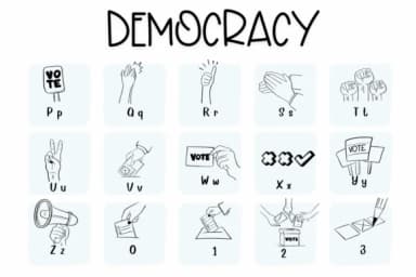 Democracy by Sirinart — Dingbats Font — thumbnail 3