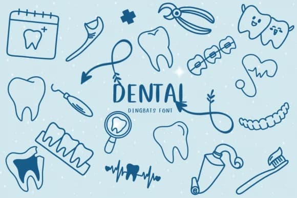 Dental by CHANOK — Dingbats Font