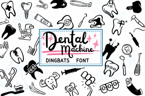 Dental Machine by PraewDesigns — Dingbats Font