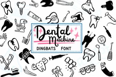 Dental Machine by PraewDesigns — Dingbats Font — thumbnail 1