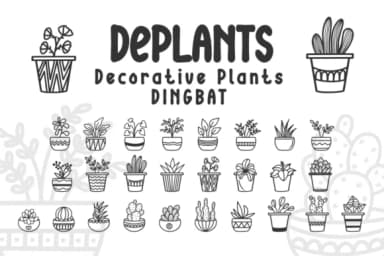 Deplants by Letterayu — Dingbats Font — thumbnail 1