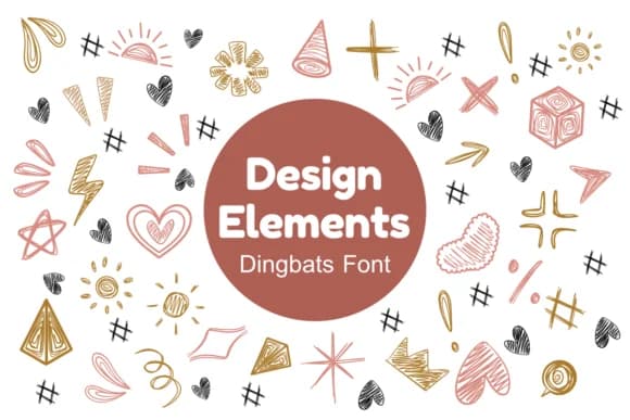 Design Elements by Nun Sukhwan — Dingbats Font