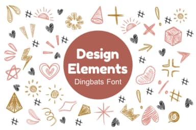Design Elements by Nun Sukhwan — Dingbats Font — thumbnail 1