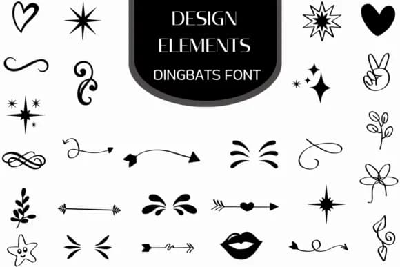 Design Elements by Heartcraft Atelier — Dingbats Font