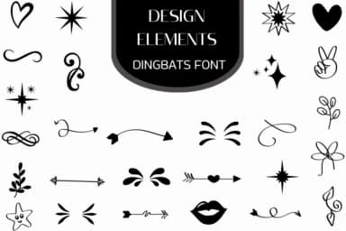 Design Elements by Heartcraft Atelier — Dingbats Font — thumbnail 1