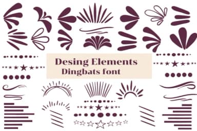 Design Elements by BK Creative Designs — Dingbats Font — thumbnail 1