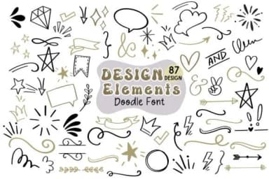 Design Elements by Pui Art — Dingbats Font — thumbnail 1