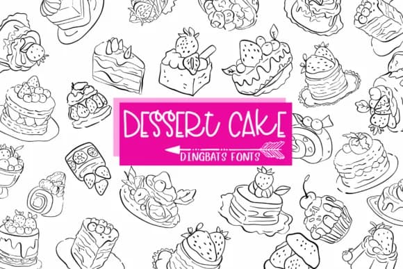Dessert Cake by Sirinart — Dingbats Font