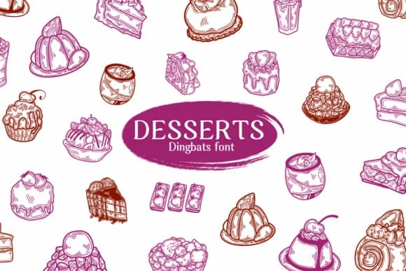 Desserts by Suphitchaya — Dingbats Font