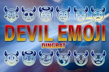 Devil Emoji by vladimirnikolic — Dingbats Font — thumbnail 1